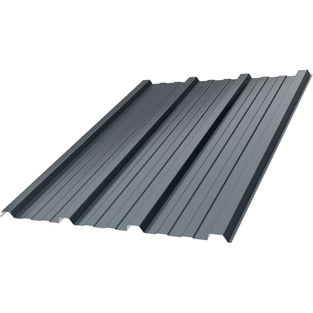 Tabla cutata Bravo, T15, gri lucios, RAL 7016, 200 x 91 cm, grosime 0.25 mm