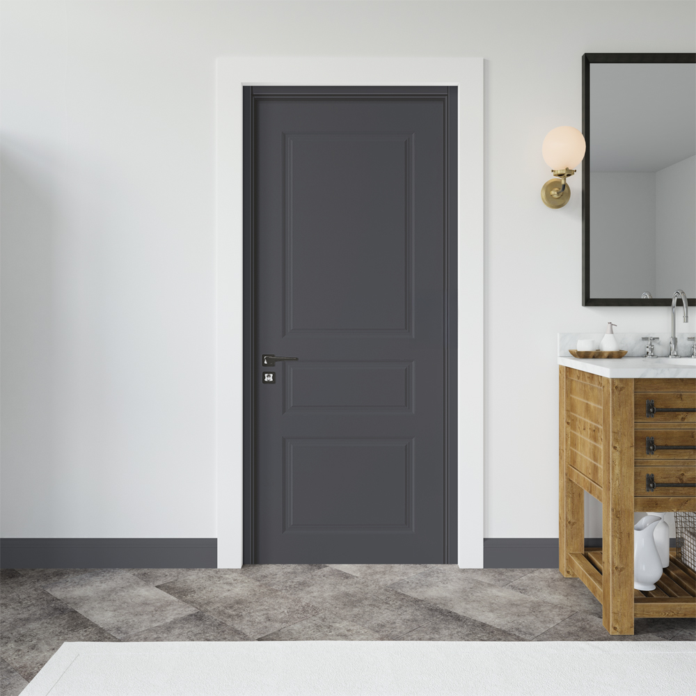 Usa interior SY2102, fara geam, reversibila, MDF, 80 x 204 cm, antracit