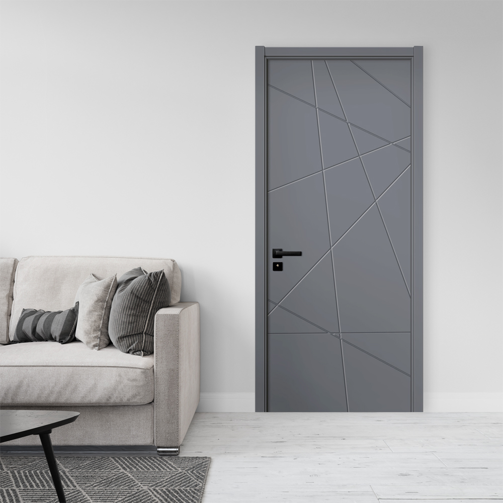 Usa interior KM343, fara geam, reversibila, MDF, 80 x 204 cm, antracit