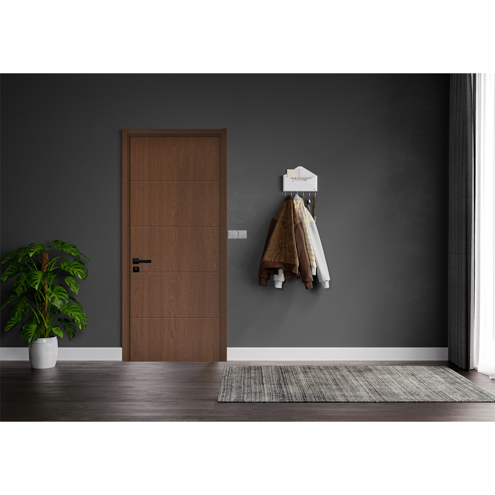Usa interior KM512, fara geam, reversibila, MDF, 80 x 204 cm, stejar