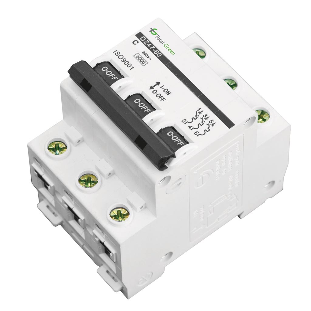 Disjunctor electric tripolar 10 A, 6 kA, 220 - 240 V, 50 - 60 hz  Total Green