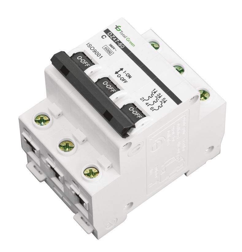 Disjunctor electric tripolar 16 A, 6 kA, 220 - 240 V, 50 - 60 hz  Total Green