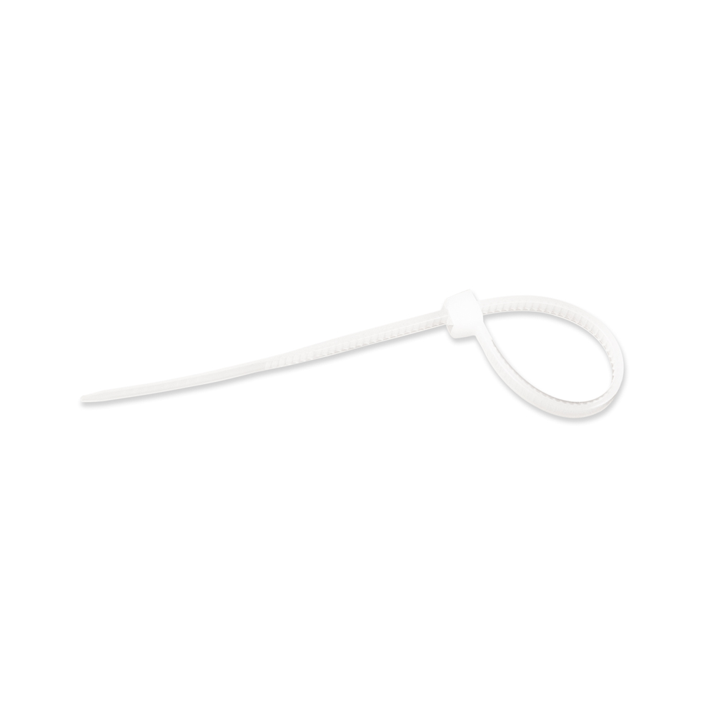 Colier cablu, 150 x 2.5 mm, alb, set