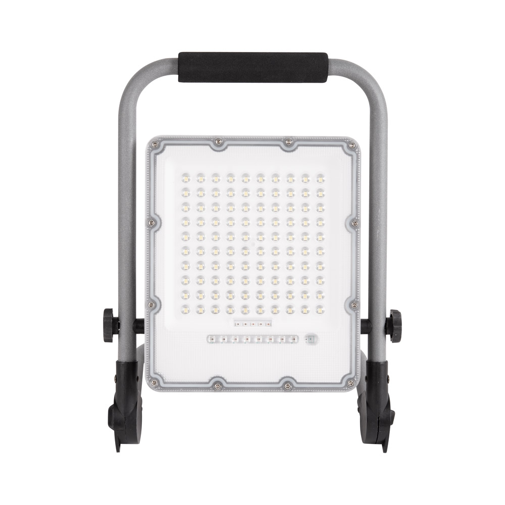 Proiector LED portabil cu acumulator, 100 W, 6400K