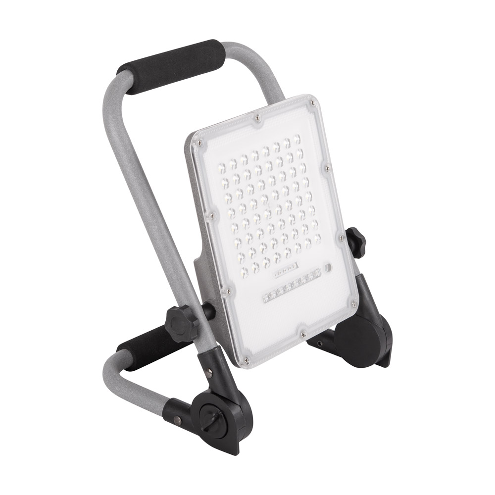 Proiector LED portabil cu acumulator, 50 W, 6400K