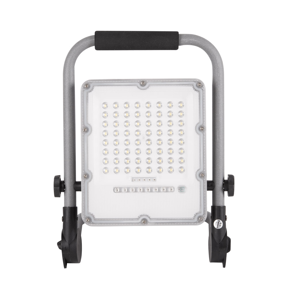 Proiector LED portabil cu acumulator, 50 W, 6400K