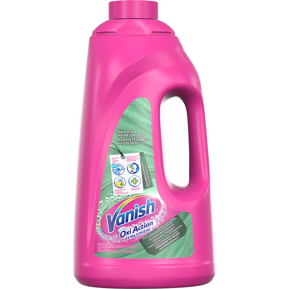 Solutie pentru indepartarea petelor VANISH Extra Hygiene, 1.88 l