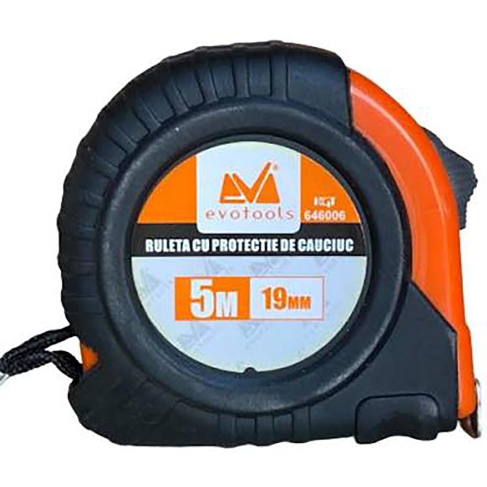 Ruleta cu frana si protectie EVOTOOLS, 5 m, plastic