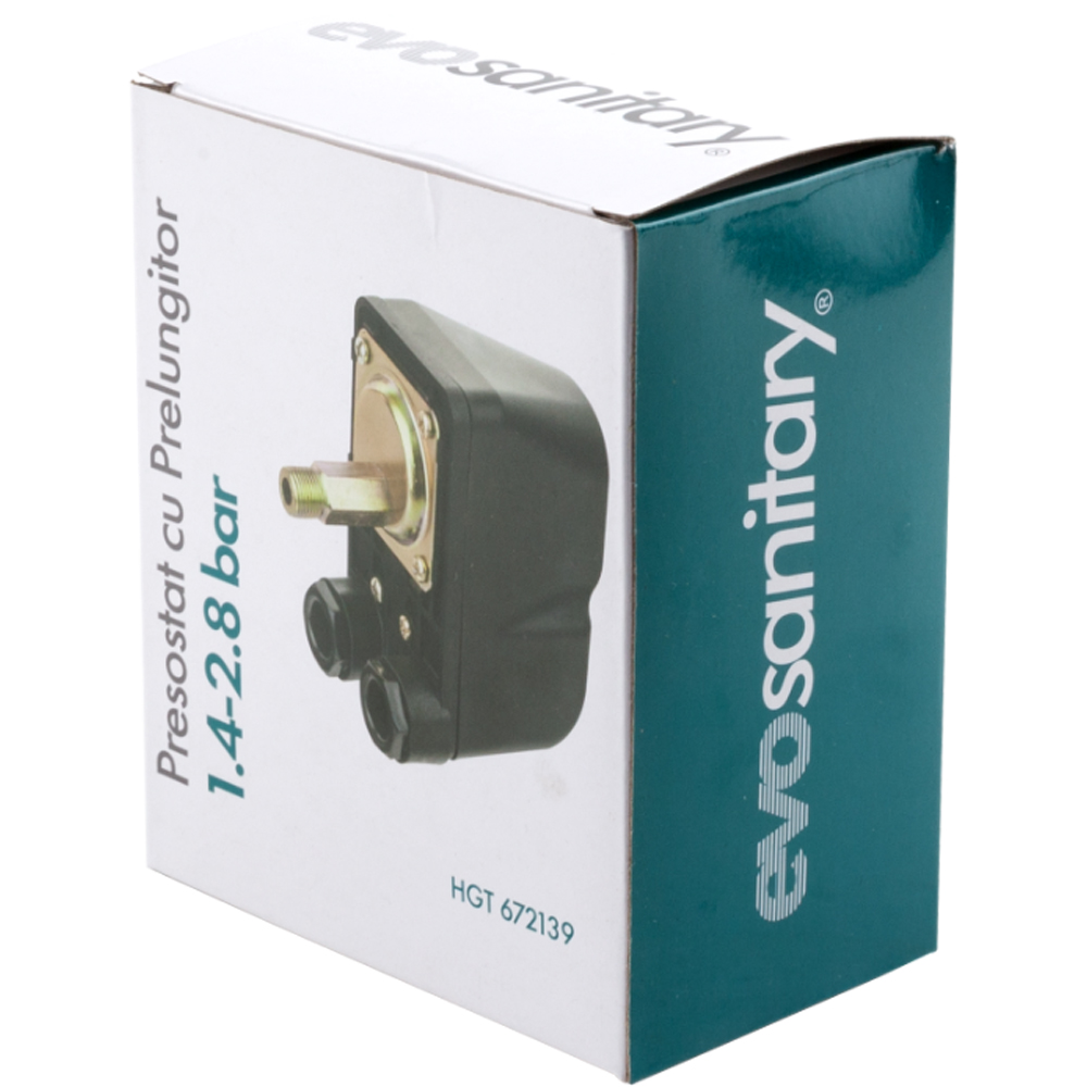 Presostat EVOTOOLS cu prelungitor, 1/4", 1.4-2.8 bar