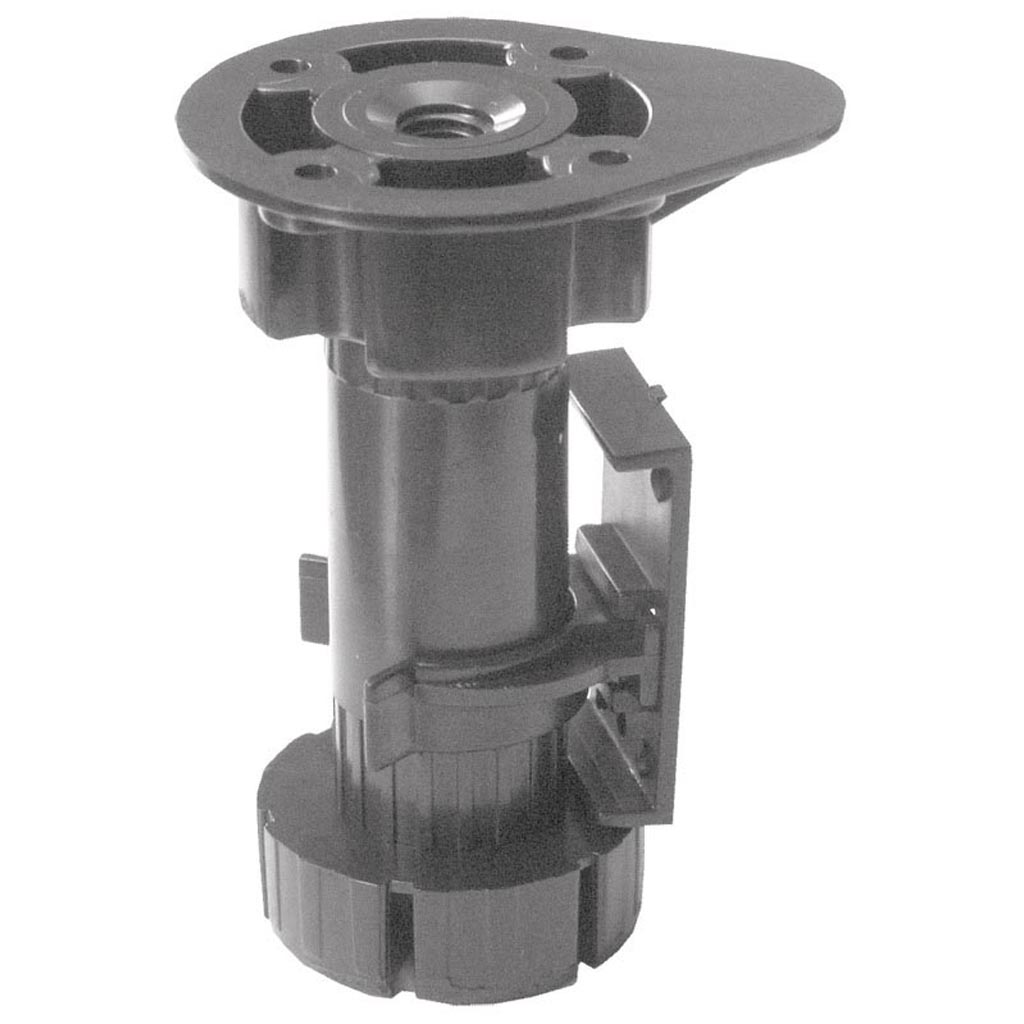 Picior mobilier reglabil, plastic, 10.5-13.5 cm, gri