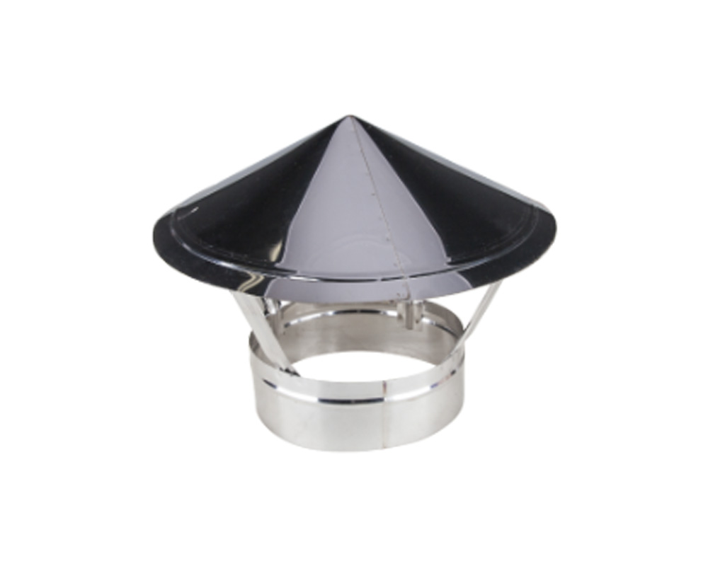 Capac terminal cos de fum, inox, 13 cm diametru  Evotools