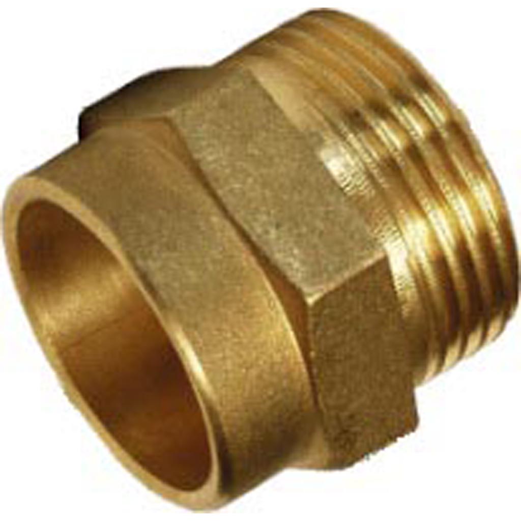 Racord filet exterior, 15mm x 3/4", alama, auriu