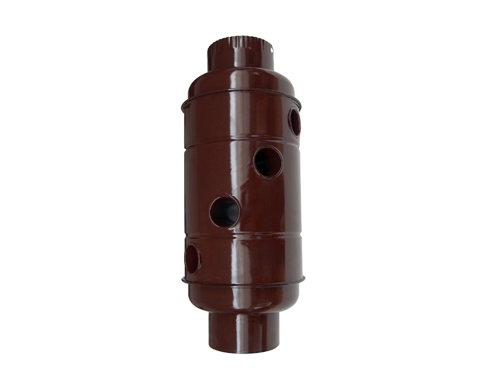 Recuperator caldura emailat, compact, diametru 13 cm, maro  Evotools