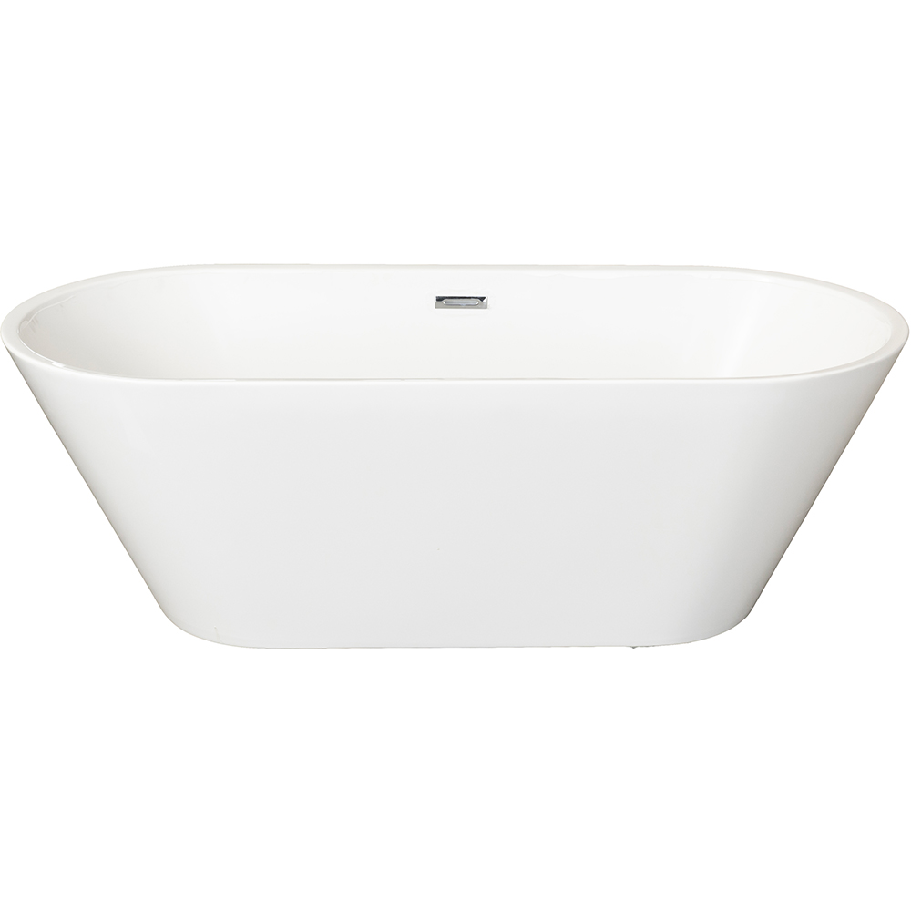 Cada baie freestanding Bresi Well, acril, 170 x 75 x 58 cm, alb