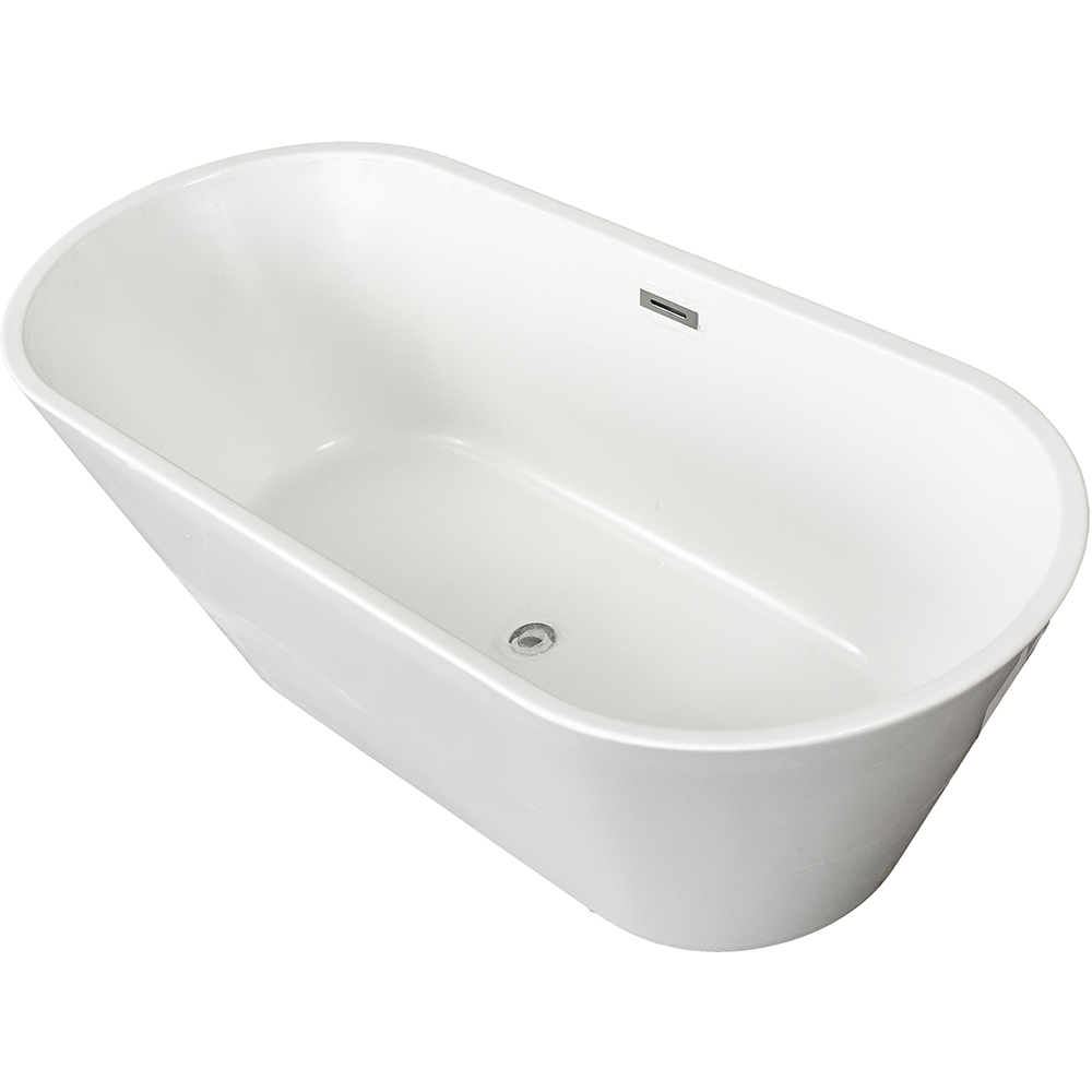 Cada baie freestanding Bresi Well, acril, 170 x 75 x 58 cm, alb