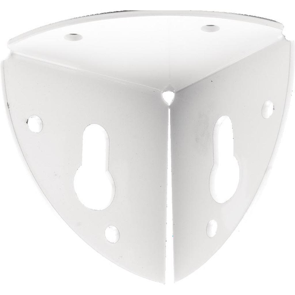 Coltar fixare mobila, 37 x 37 mm, alb 