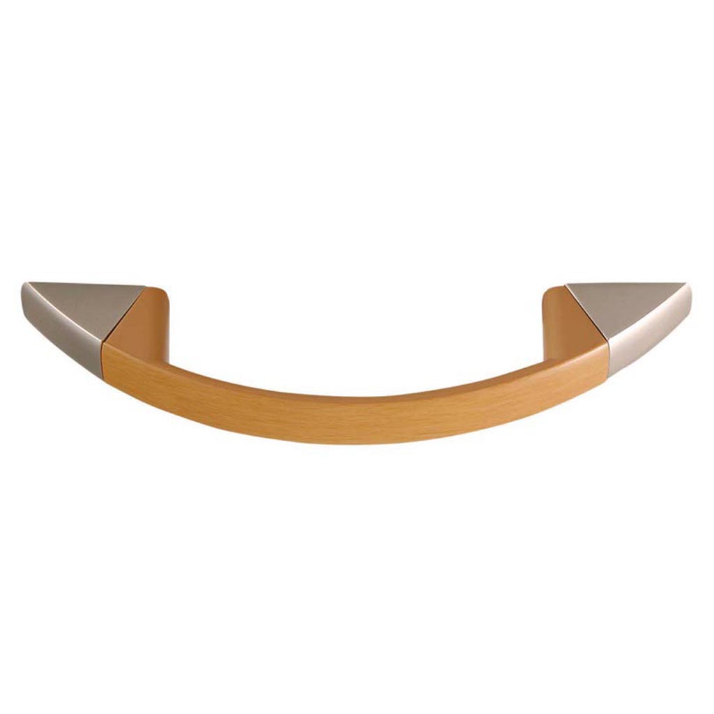 Maner mobila arcada plastic, 96 mm, fag si crom satinat