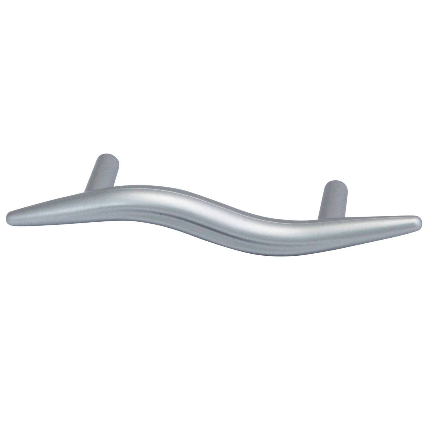 Maner mobila arcada plastic, filet gaura M4, 64 mm, crom satinat 