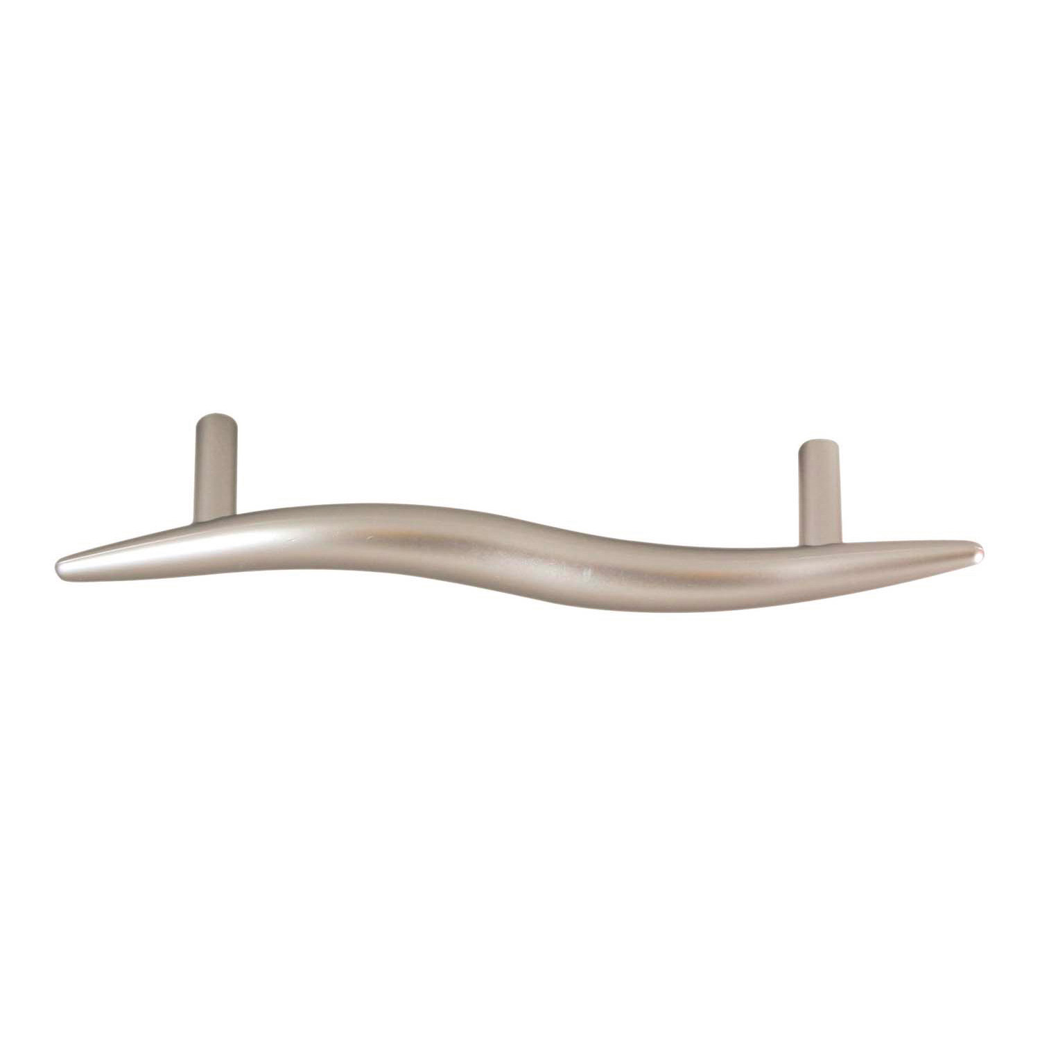 Maner mobila arcada plastic, filet gaura m4, 96 mm, crom satinat, 4 bucati 