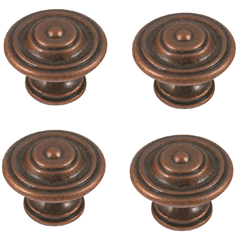 Buton usa stil M4, 30 x 22 mm, zamac, cuprat antic, 4 buc
