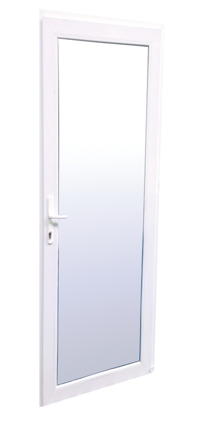 Usa exterior FENSTERWELT, cu geam, 4 camere, stanga, PVC, 88 x 195 cm, alb