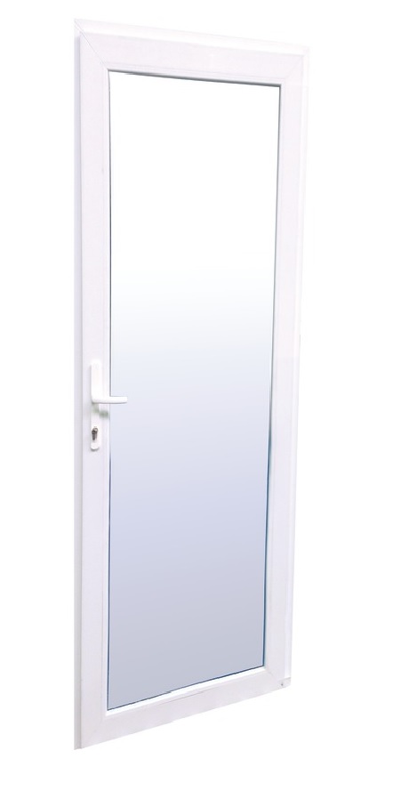 Usa exterior FENSTERWELT, cu geam, 4 camere, dreapta, PVC, 88 x 195 cm, alb