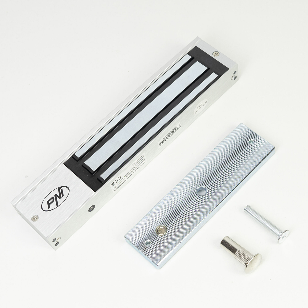 Electromagnet de retinere PNI EM280KG NO/NC/COM, forta de inchidere 280kg, alimentare 12V/24V
