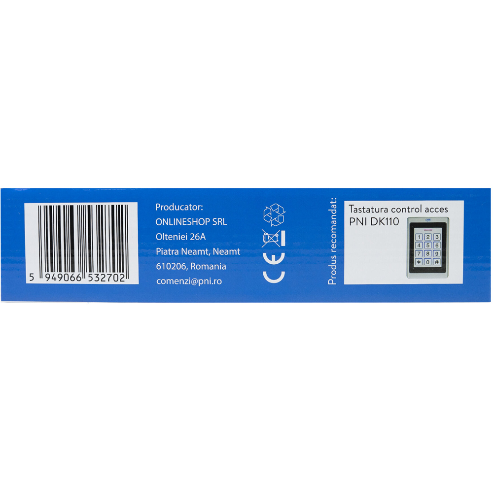 Electromagnet de retinere PNI EM280KG NO/NC/COM, forta de inchidere 280kg, alimentare 12V/24V