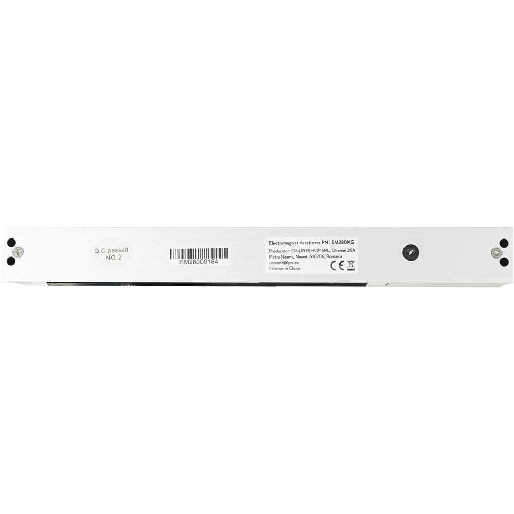 Electromagnet de retinere PNI EM280KG NO/NC/COM, forta de inchidere 280kg, alimentare 12V/24V