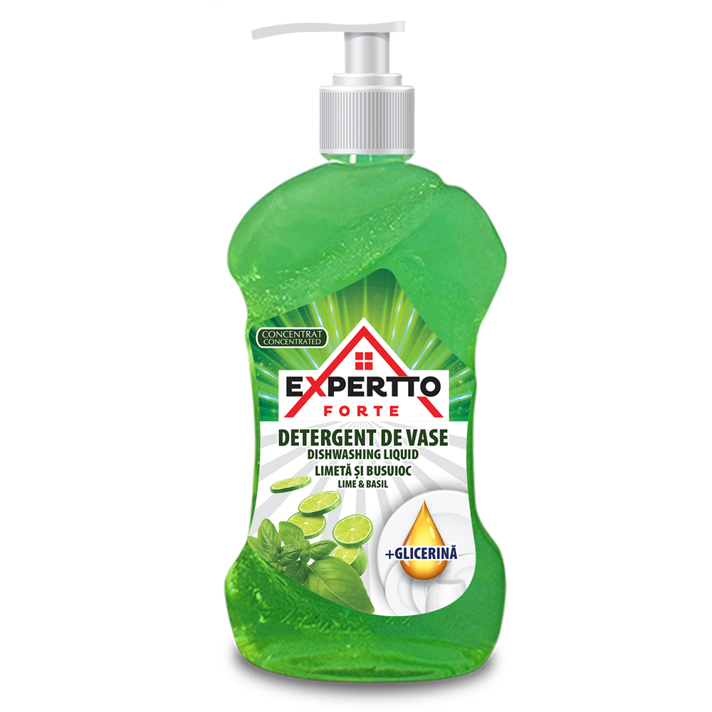 Detergent de vase EXPERTTO Forte, Lime si busuioc, 1 l