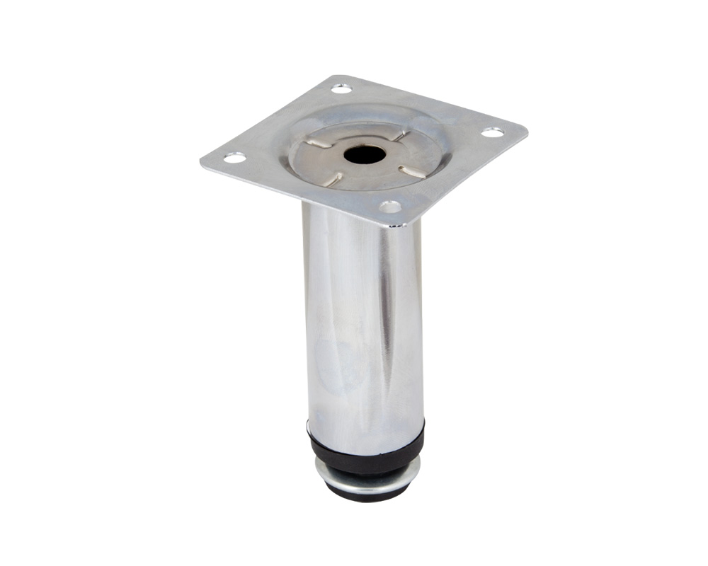 Picior mobilier reglabil, otel, 6 cm, alb