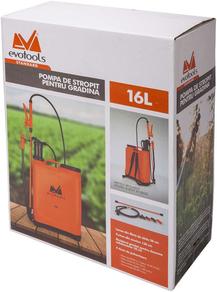 Pompa de stropit manuala Evotools, 16 l