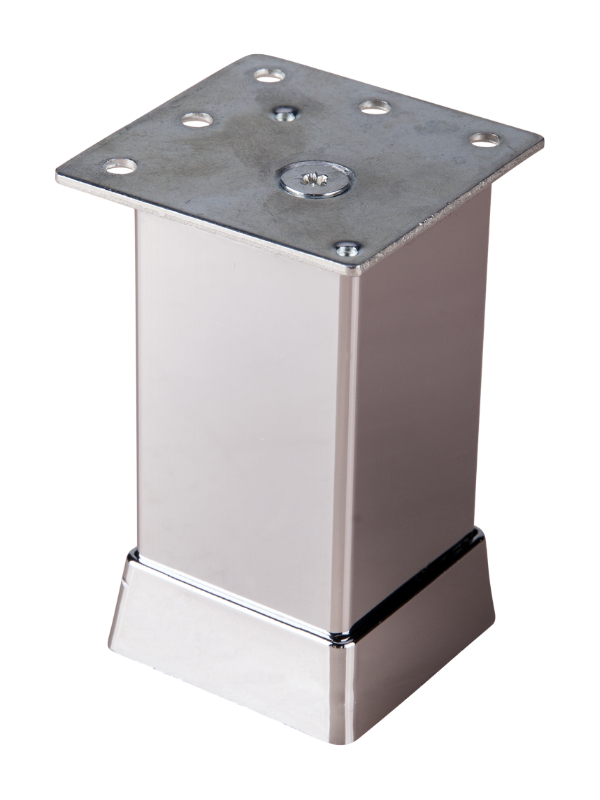 Picior mobilier reglabil, aluminiu, 5 cm, alb