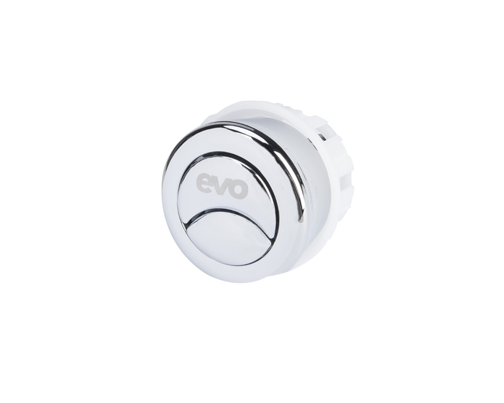 Buton vas WC EvoSanitary 680027, actionare pneumatica, ABS, 20-38 mm, crom