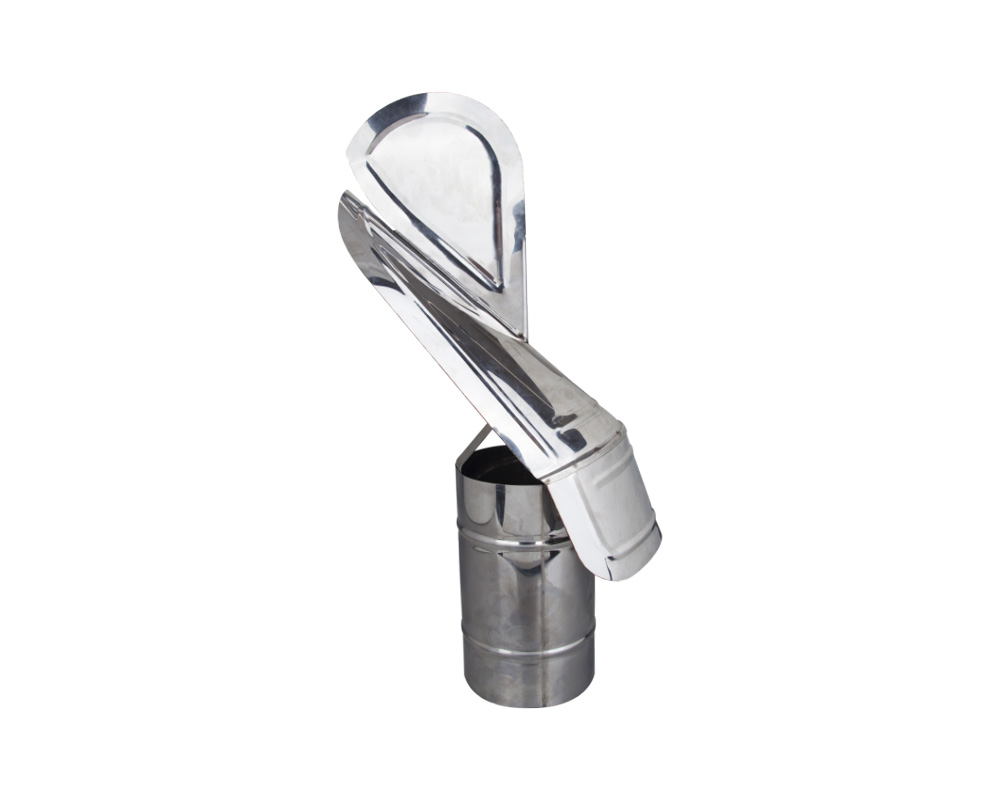 Capac terminal rotativ burlan, 15 cm diametru, inox Evotools
