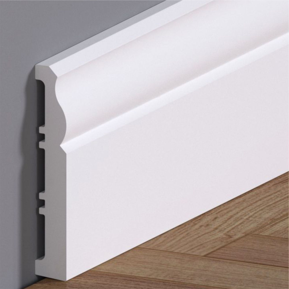 Plinta Smarald, polimer, 220 x 10 x 1.6 cm, alb
