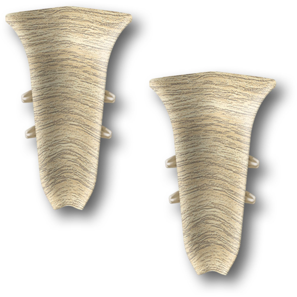 Coltar interior KN59, PVC, 5.9 x 2 cm, 2 bucati, stejar nordic