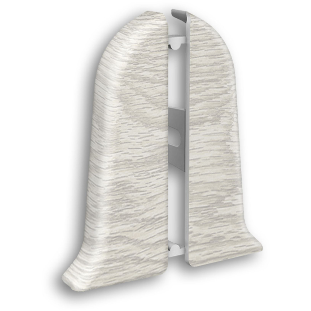 Terminatie plinta Wood Class, KN59, PVC, 2 buc/set, stejar iceberg