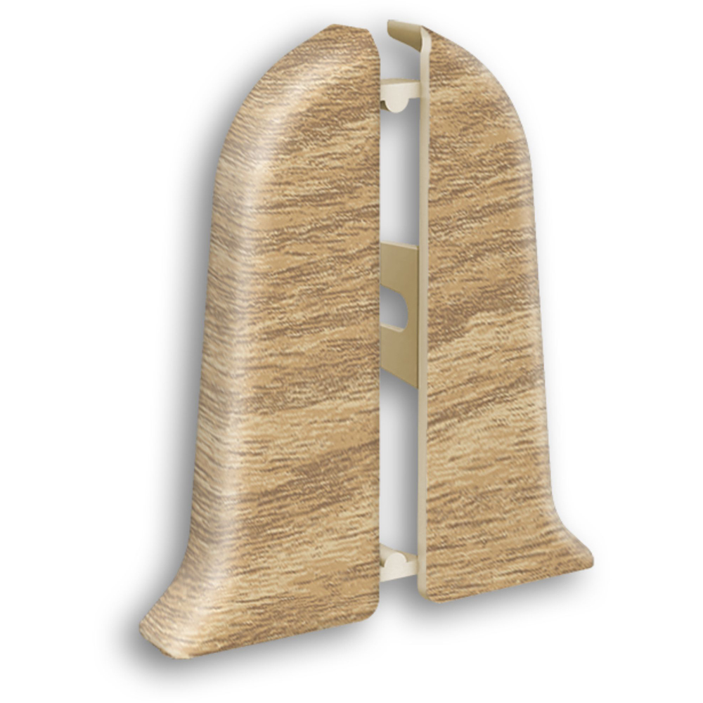Terminatie plinta Wood Class, KN59, PVC, 2 buc/set, pin auriu