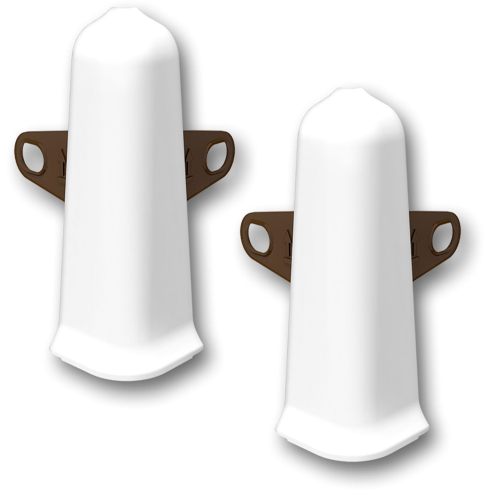 Coltar interior D85, PVC, 8.5 x 2 cm, 2 bucati, alb