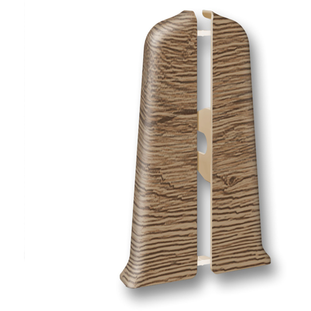 Terminatie plinta Wood Class, D85, PVC, 2 buc/set, stejar rustic