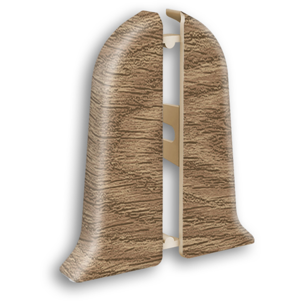 Terminatie plinta Wood Class, KN59, PVC, 2 buc/set, paduk