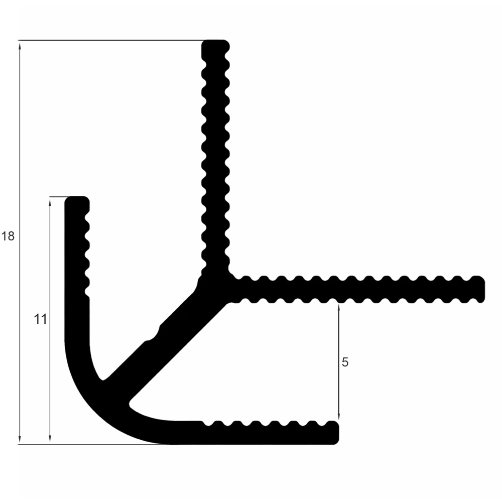 Profil colt exterior Wood Class WP3434-02, 270 x 1.1 cm, 18 mm, aluminiu, argintiu