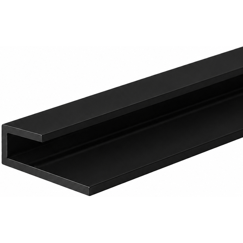 Profil inchidere Wood Class WP3432-07, 270 x 2 cm, 7 mm, aluminiu, negru
