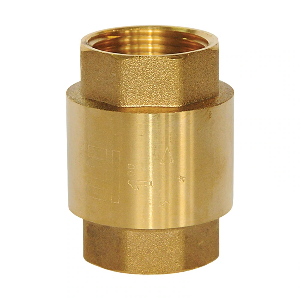 Supapa de sens cu arc SONTEC, interior - exterior, 1" x 1/4", alama, auriu