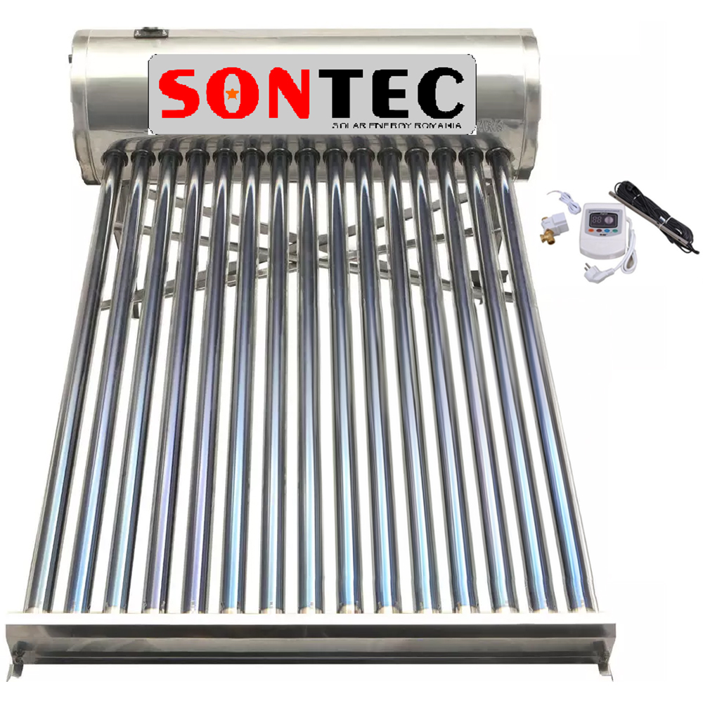 Panou solar nepresurizat Sontec 1800, 120 l, 12 tuburi, Controler TK7