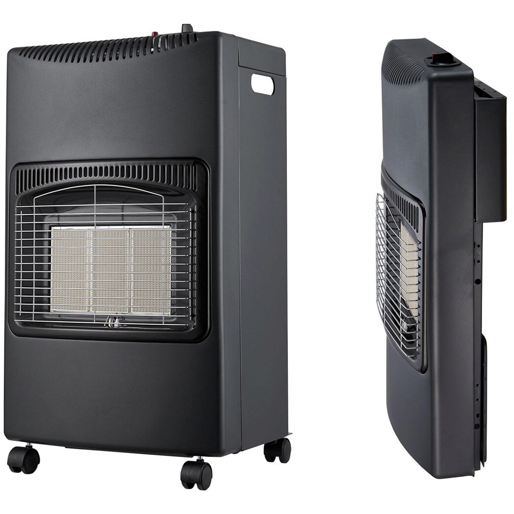 Soba mobila pe gaz GPL pliabila Reecomer ST-G-F, 4kW, 42 x 36 x 73 cm, negru