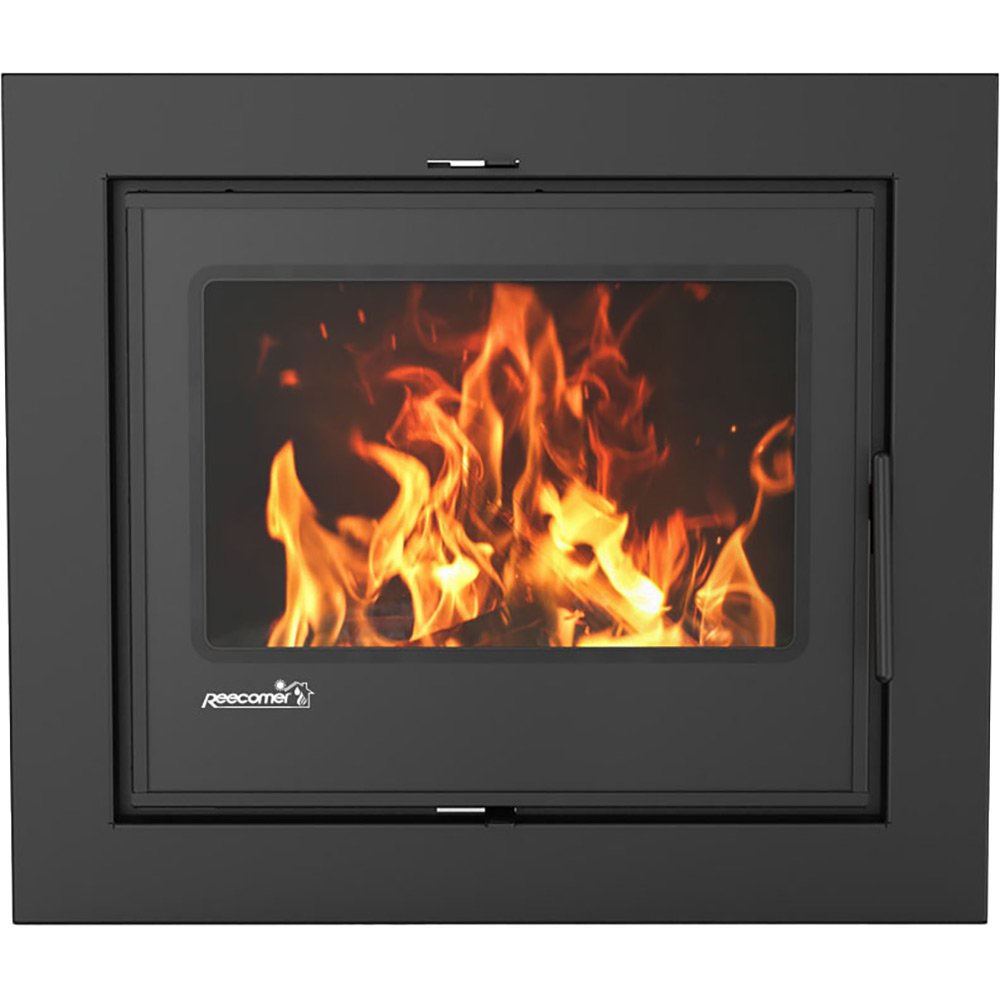 Focar semineu combustibil solid REECOMER FS-11, 11kW, 79.8 x 44.7 x 69.1 cm, negru mat