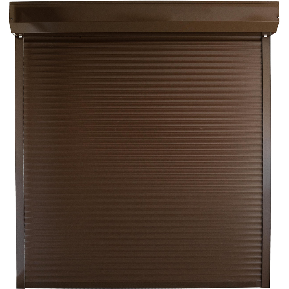 Usa garaj tip rulou, aluminiu, 230 x 300 cm, maro