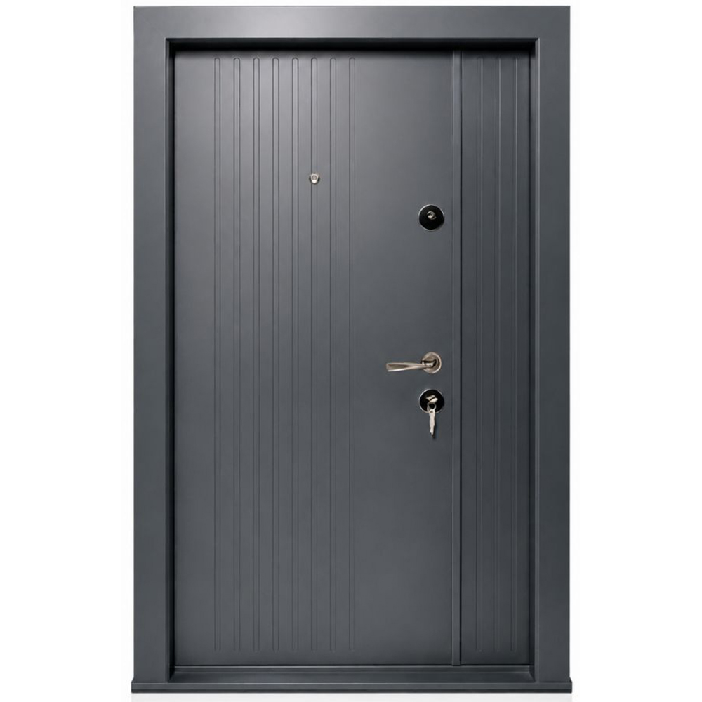 Usa exterior BR120, fara geam, stanga, metal, 120 x 205 cm, antracit